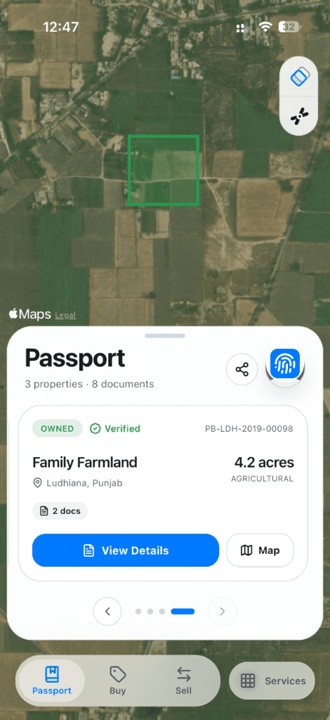 Property Passport — property on map
